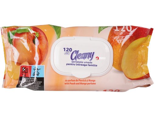 CLENY SERV UMEDE 120BUC CU CAPAC PIESICA SI MANGO