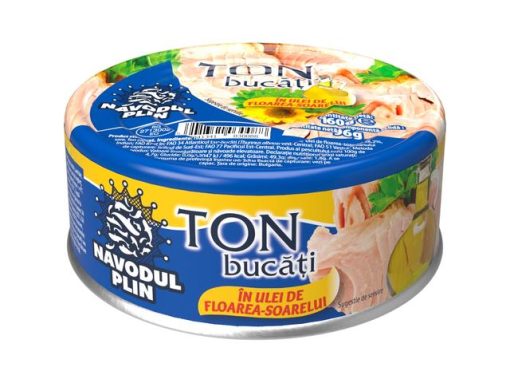 NAVODUL PLIN TON BUCATI 160GR ULEI FL SOARELUI