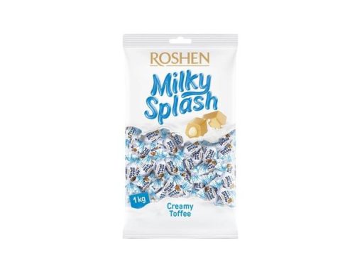 ROSHEN MILKY SPLASH CARAMELE 1KG CREMA LAPTE