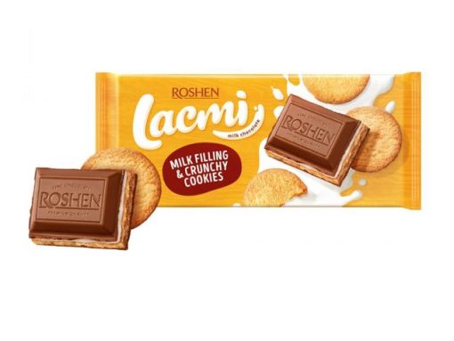 ROSHEN LACMI CIOCOLATA 100GR LAPTE/BISCUITI