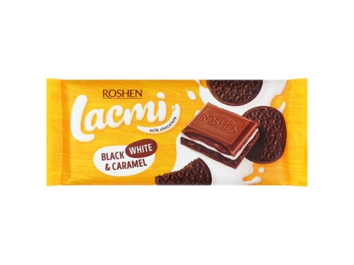 ROSHEN LACMI CIOCOLATA 100GR LAPTE/CARAMEL/BISCUITI