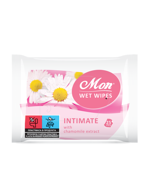 WET WIPES MON INTIMATE WITH CHAMOMILE*25B