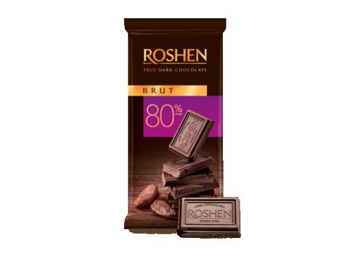 ROSHEN CIOCOLATA BRUT NEAGRA 80% 85G