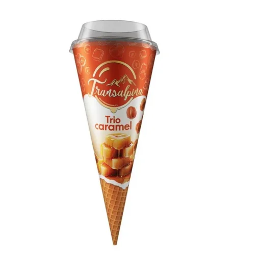 TRANSALPINA CORNET TRIO CARAMEL 150 ML
