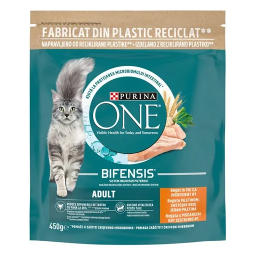 PURINA ONE PISICI ADULTE PUI 450G