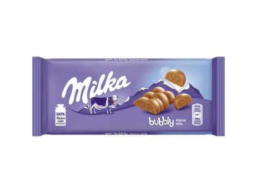 MILKA CIOCOLATA 90GR BUBBLY LAPTE