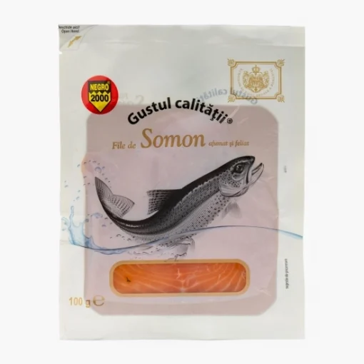 GUSTUL CALITATII FILE SOMON 100G AFUMAT