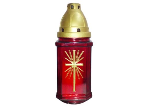 BISPOL CANDELA 590G ROSU STICLA