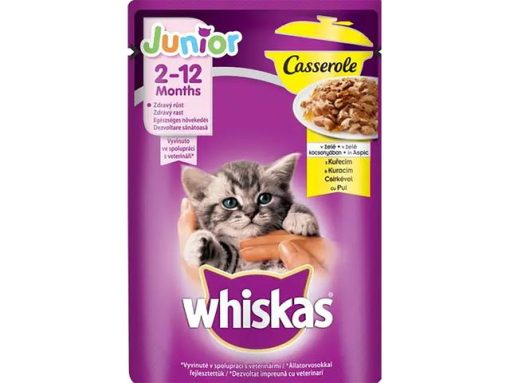WHISKAS PLIC CASSEROLE 85GR JUNIOR PUI