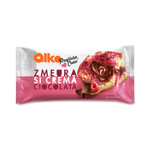 ALKA PRAJITURA CASEI 55GR ZMEURA CIOCOLATA