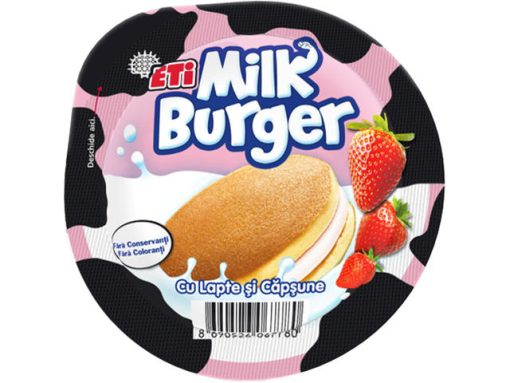 MILK BURGER 35GR CAPSUNI/LAPTE