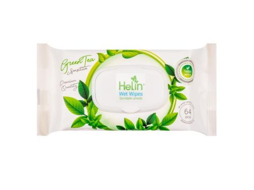 HELIN SERVETELE UMEDE 64BUC GREEN TEA