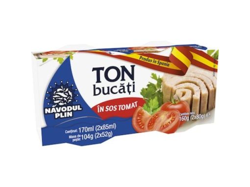 NAVODUL PLIN PACK 2X TON BUCATI 80GR SOS TOMAT