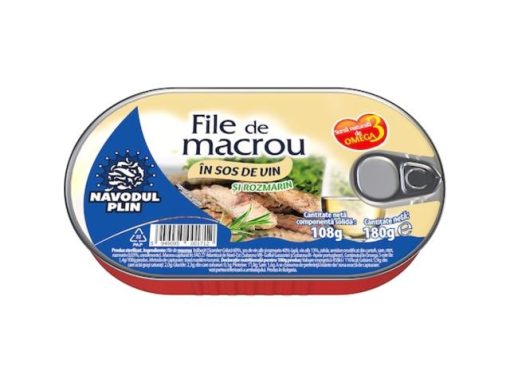 NAVODUL PLIN MACROU FILE 170GR SOS VIN ROZMARIN