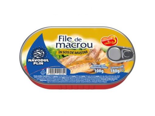 NAVODUL PLIN MACROU FILE 180GR SOS MUSTAR
