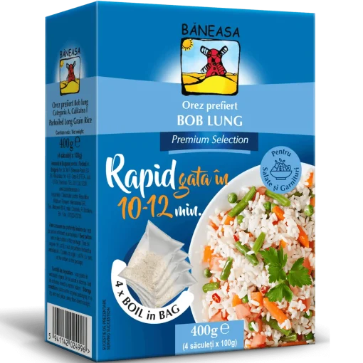 BANEASA OREZ BOIL IN BAG (4BUC) PREFIERT 400G BOB LUNG