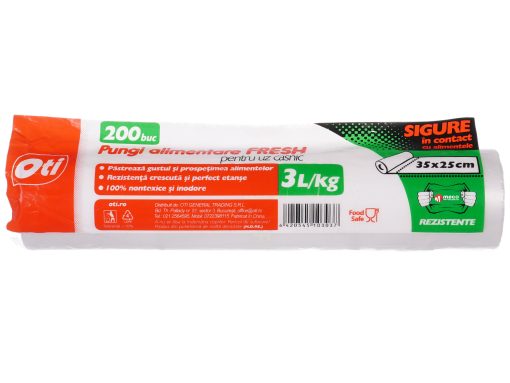 OTI PUNGI ALIMENTARE FRESH 3KG/200BUC 35X25CM