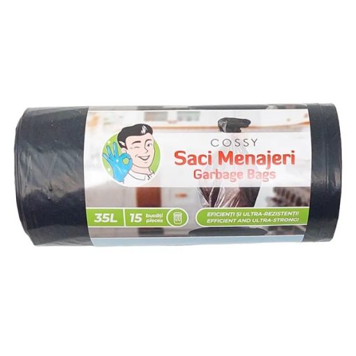 COSSY SACI MENAJ ULTRAREZISTENTI 35L 15/SET
