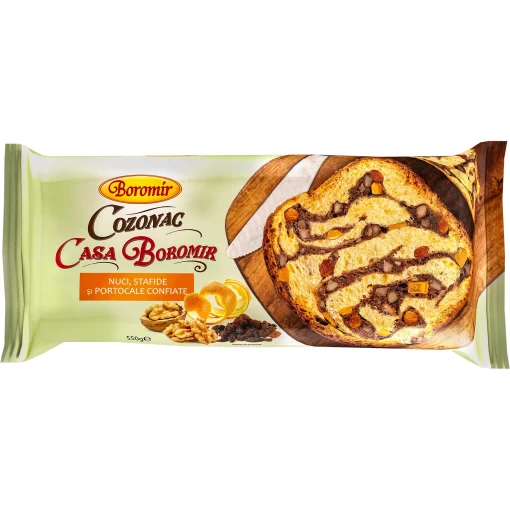 BOROMIR COZONAC CASA NUCI STAFIDE PORTOCALA 550GR