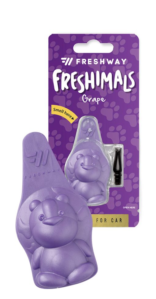 FRESH WAY AUTO VENT/AC FRESHIMALS GRAPE-B