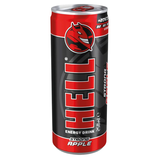 HELL ENERGY DRINK 250ML STRONG APPLE