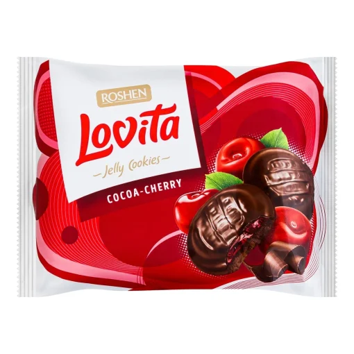 ROSHEN LOVITA BISCUITI JELEU 420GR CACAO-CHERRY