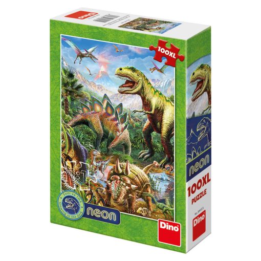 DINO TOYS PUZZLE NEON 100PIESE 5+ FROZEN