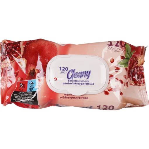 CLENY SERV UMEDE 120BUC CU CAPAC RODIE