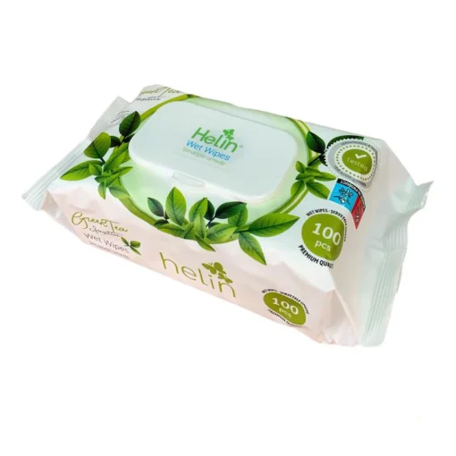 HELIN SERVETELE UMEDE 100BUC GREEN TEA
