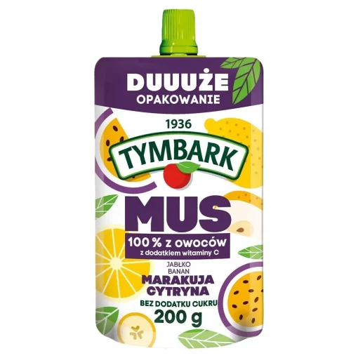 TYMBARK MOUSSE 200GR MERE/BANANE/LAMAI/MARACUJA