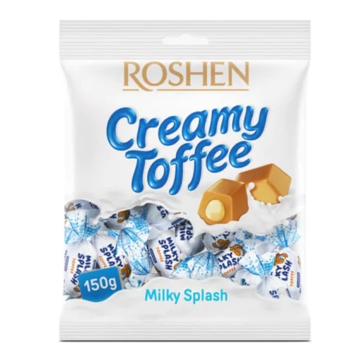 ROSHEN MILKY SPLASH CARAMELE 150GR CREMA LAPTE