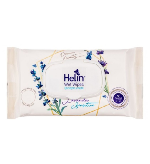 HELIN SERVETELE UMEDE 100BUC LAVANDA