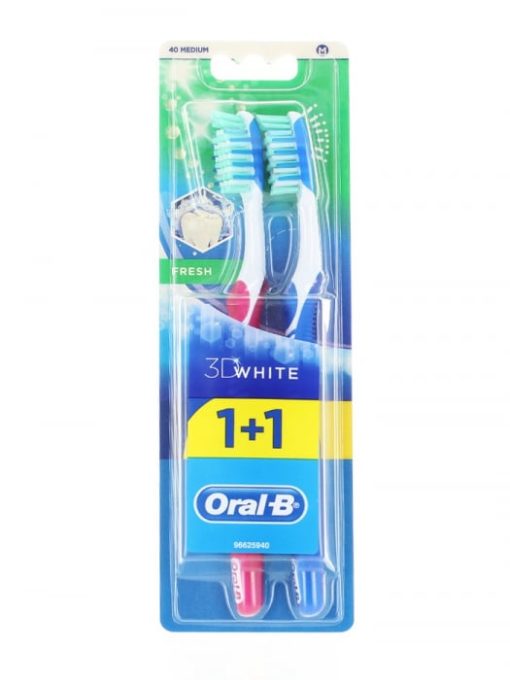 ORAL B PERIUTA 3D WHITE FRESH 40 MED 2/SET