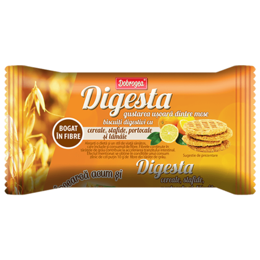 DIGESTA BISCUITI 84GR STAFIDE/PORTOCALE/LAMAIE