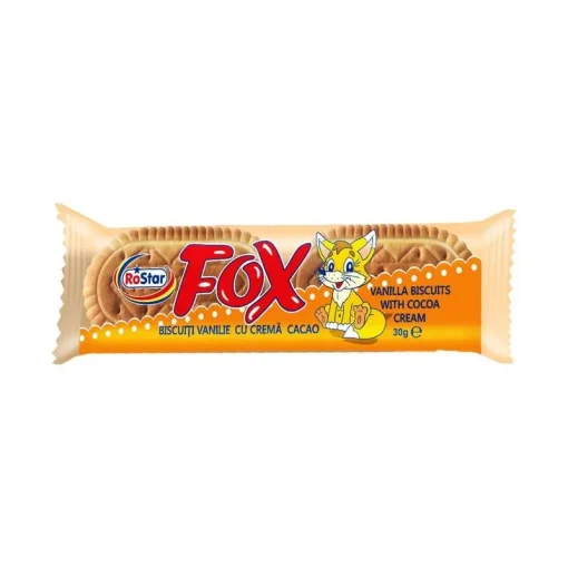 BIG FOX BISCUITI 30GR VANILIE CACAO