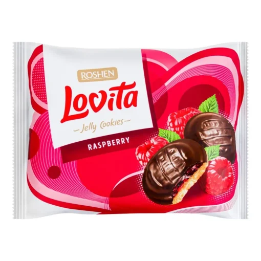 ROSHEN LOVITA BISCUITI JELEU 420GR ZMEURA