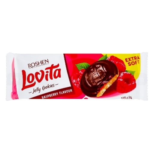 ROSHEN LOVITA BISCUITI JELEU 135GR ZMEURA