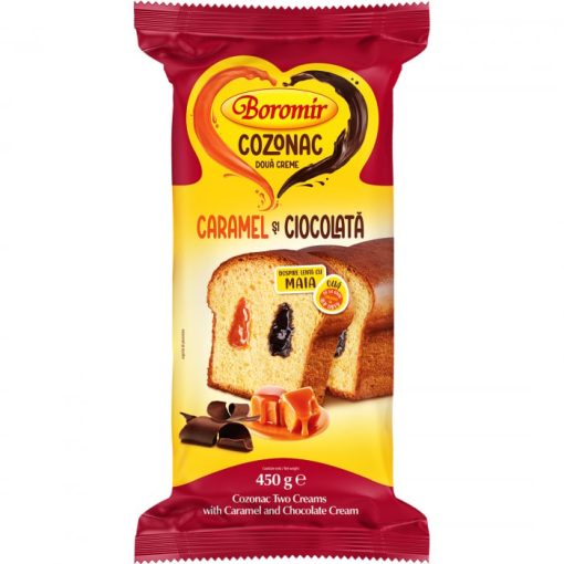 BOROMIR COZONAC 450GR CARAMEL/CIOCO ROM