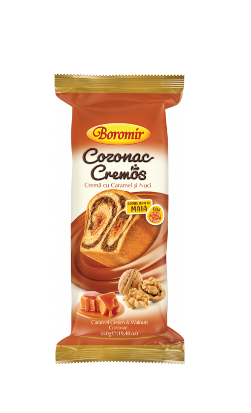 BOROMIR COZONAC CREMOS 550GR CARAMEL/NUCI