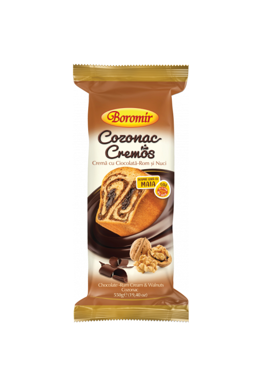 BOROMIR COZONAC CREMOS 550GR CIOCO/ROM/NUCI