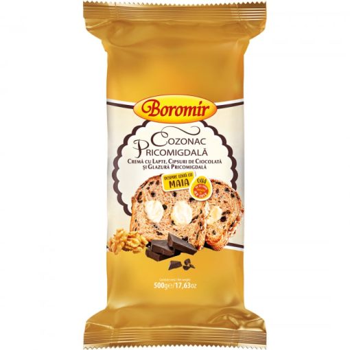 BOROMIR COZONAC PRICOMIGDALA 500G CIOCO/LAPTE