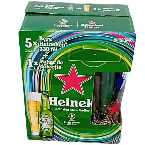 BIRRA HEINEKEN 0.33L PACK 5+1 PAHAR