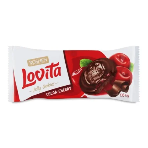 ROSHEN LOVITA BISCUITI JELEU 135GR CACAO CHERRY