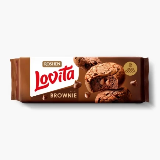ROSHEN LOVITA BISCUITI BROWNIE 152G CACAO
